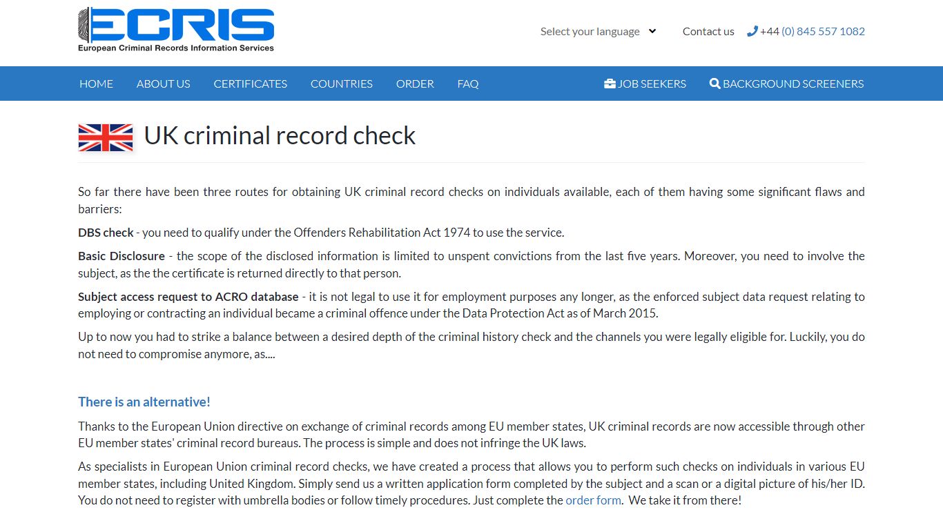 UK criminal record check from DBS, Disclosure Scotland and Access NI